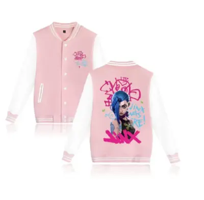 Arcane Jinx Zaun Rebel Varsity Jacket