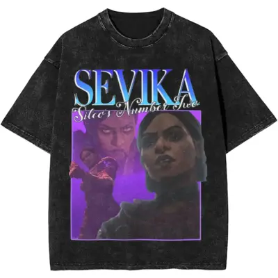 Arcane Sevika Battle Ready Hero Mineral Wash T-shirt
