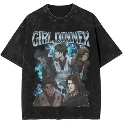 Arcane Viktor Girl Dinner Fearless Guardian Graphic Mineral Wash T-shirt