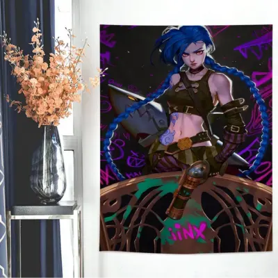 Arcane Jinx Hextech Mayhem Tapestry