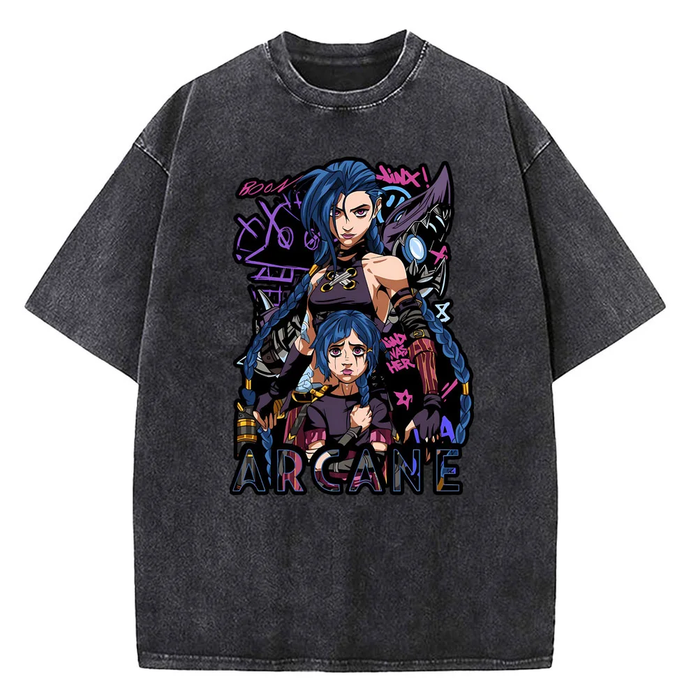 Arcane Jinx Explosive Chaos Punk Style T-shirt