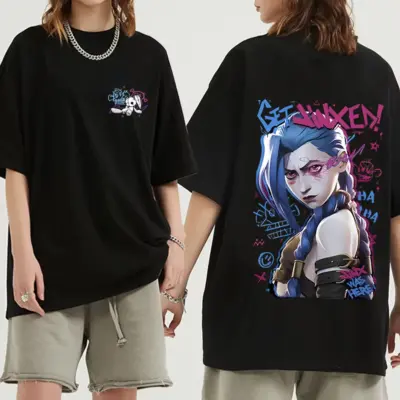 Jinx Arcane Explosive Graffiti Artwork T-shirt