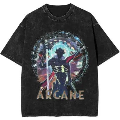 Arcane Powerful Punch Graphic Mineral Wash T-shirt