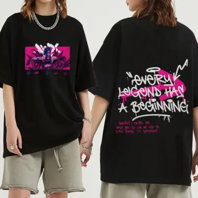 Jinx Arcane Hextech Mayhem Design T-shirt