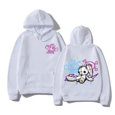 Jinx Arcane Cute Chibi Graphic Print Pullover Hoodie