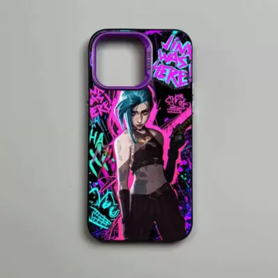 Jinx Arcane Zaun Rebel Graphic Design iPhone Phone Case