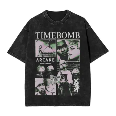 Arcane Time Bomb Unstable Genius Retro Streetwear T-shirt