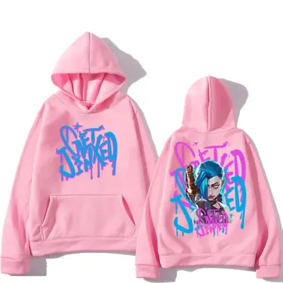 Jinx Arcane Mad Inventor Vintage Graphic Hoodie