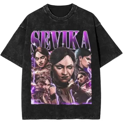 Arcane Sevika Unbreakable Spirit Graphic Mineral Wash T-shirt
