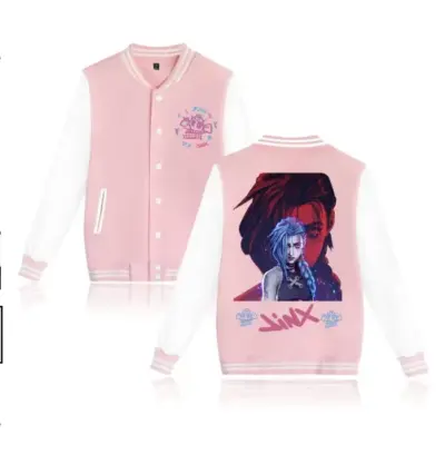 Arcane Jinx High Voltage Varsity Jacket