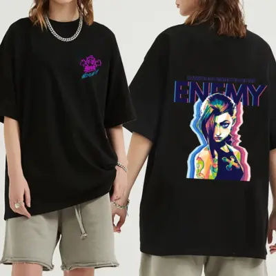 Jinx Arcane High Voltage Artwork T-shirt
