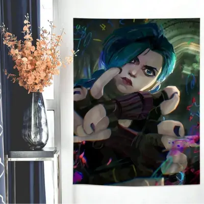 Arcane Jinx Powder Blue Hair Tapestry