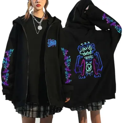 Arcane Jinx Explosive Chaos Graffiti Zipper Hoodie
