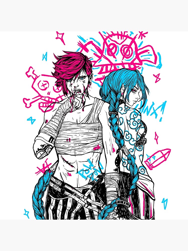 Arcane Jinx Vi Legacy Throw Pillow - Image 2