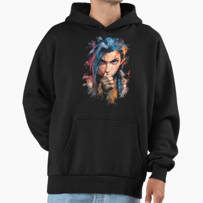 Arcane Blue Haired Zaun Anarchist Hoodie