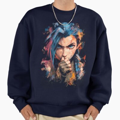 Arcane Blue Haired Zaun Anarchist Sweatshirt