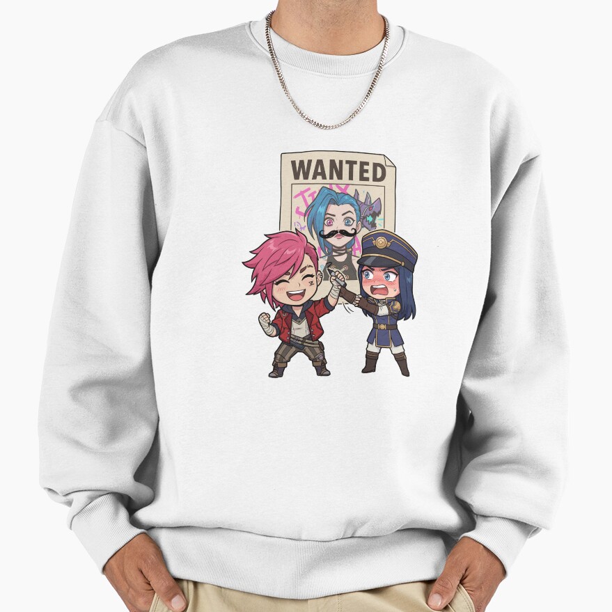 Arcane Vi Caitlyn Wanted Poster Sweatshirt - Image 2