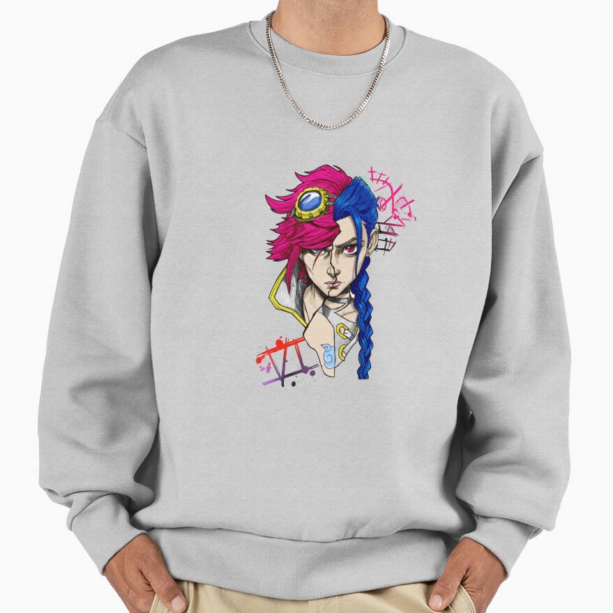 Arcane Jinx Vi Sisters Sweatshirt - Image 4