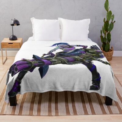 Arcane Jinx Unhinged Queen Throw Blanket