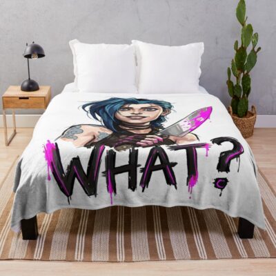 Arcane Jinx Vibes Chaos Queen Throw Blanket