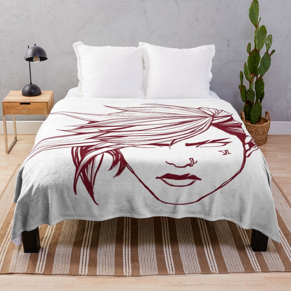 Arcane Vi Fearless Silhouette Throw Blanket