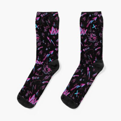 Arcane Jinx Graffiti Chaos Socks