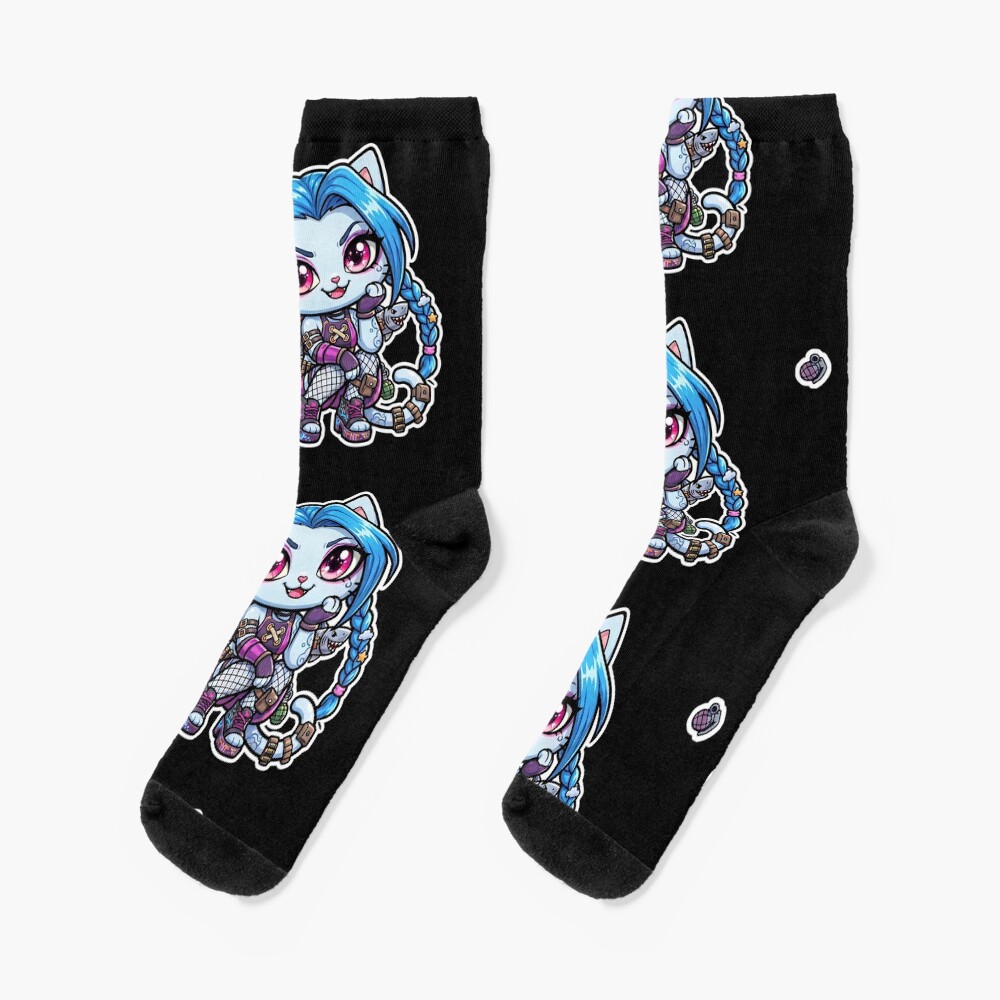 Arcane Jinx Cosplay Parody Socks
