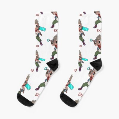 Arcane Ekko Chibi Time Hero Socks