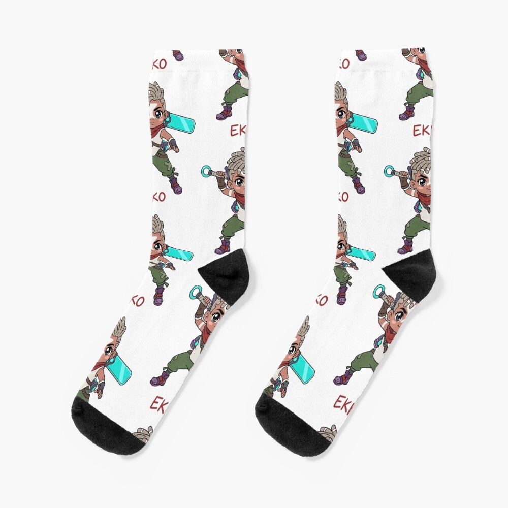 Arcane Ekko Chibi Time Hero Socks