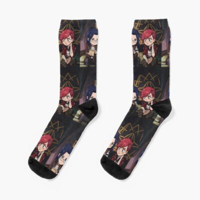 Arcane Vi Caitlyn Behind Scenes Socks