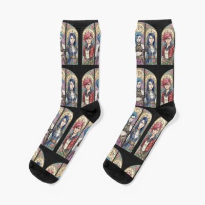 Arcane Vi Jinx Caitlyn Stained Glass Socks