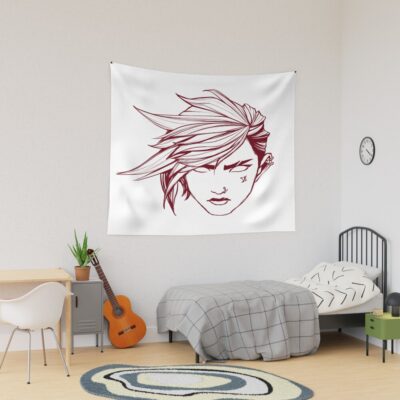Arcane Vi Fearless Silhouette Tapestry
