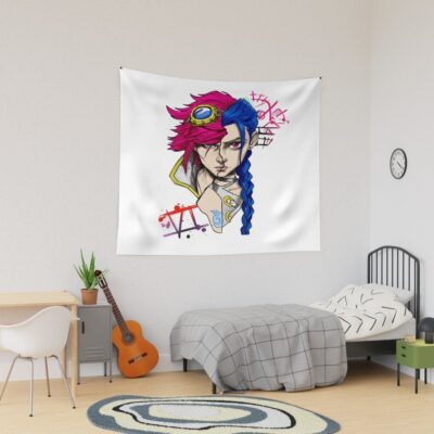 Arcane Jinx Vi Sisters Tapestry