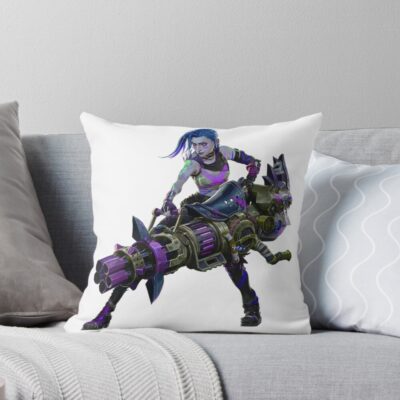Arcane Jinx Unhinged Queen Throw Pillow