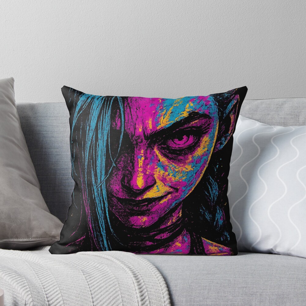 Arcane Mischievous Jinx Chaos Throw Pillow