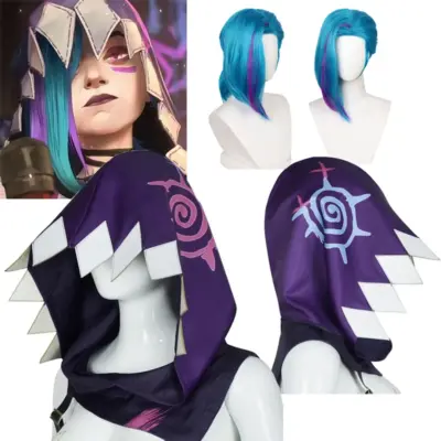 Arcane S2 Jinx Powder Hooded Cape Cosplay Costume